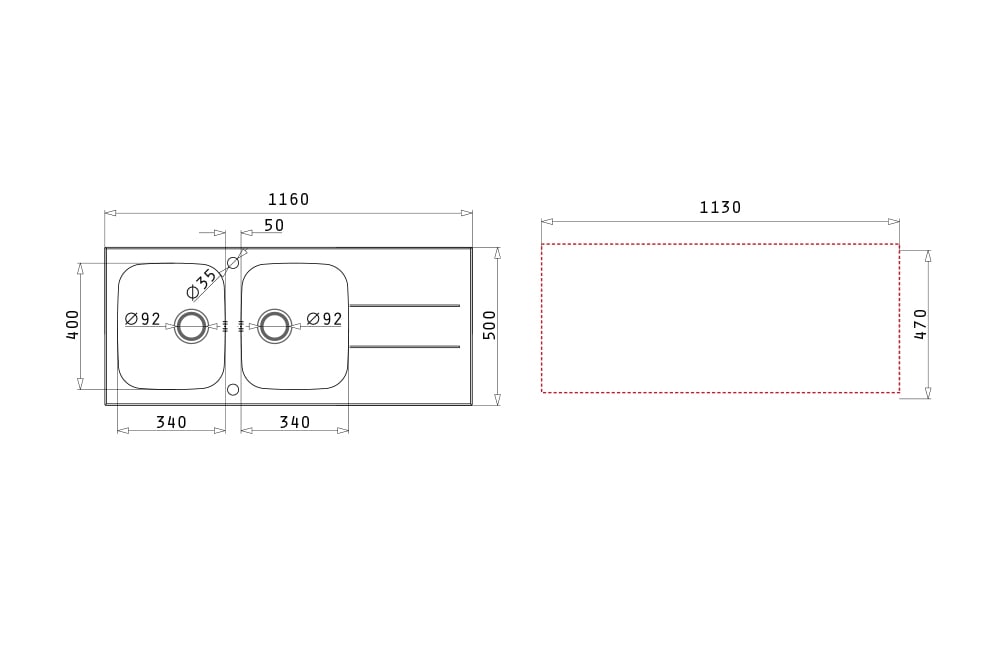 CHẬU RỬA CHÉN 2 NGĂN 1 CÁNH PYRAMIS CONCERTO 2B 1D – WHITE - Ảnh 2