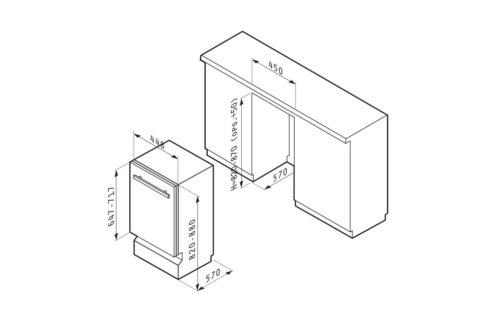 MÁY RỬA CHÉN ÂM TỦ PYRAMIS – DWF 45FI - Ảnh 3