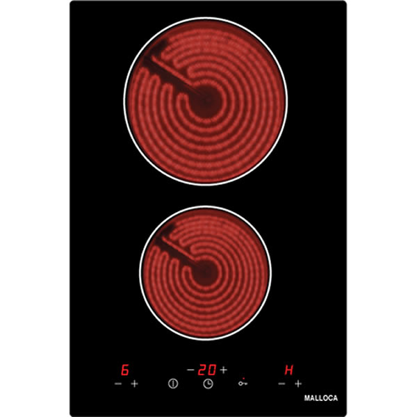 Bếp kính âm 2 điện dạng domino MDH-02R - Malloca *HÀNG TRƯNG BÀY* - Ảnh 2