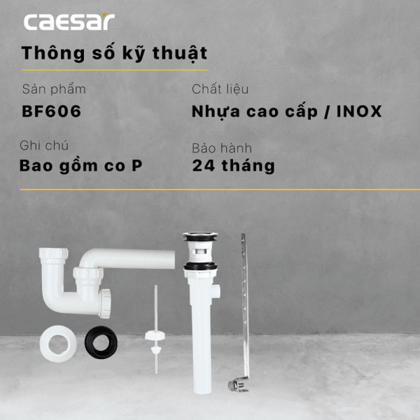 BỘ XẢ TY NHỰA CAESAR BF606 - Ảnh 2