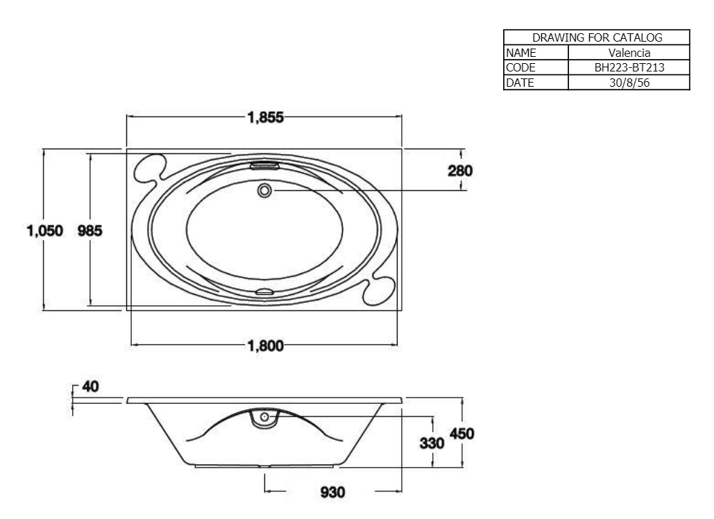 BỒN TẮM COTTO - MÀU TRẮNG - BH223PP(H) WH - Ảnh 2