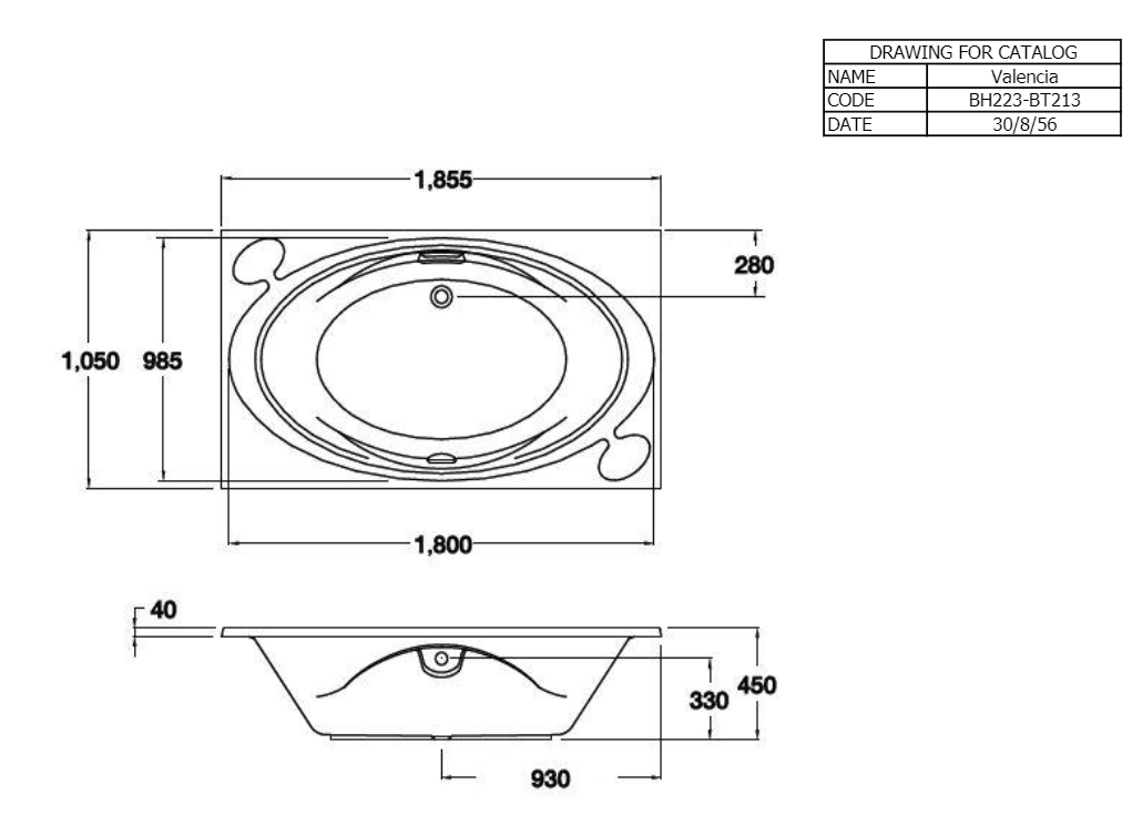 BỒN TẮM COTTO - MÀU TRẮNG - BT213PP(H) WH - Ảnh 2