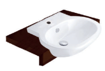 CHẬU RỬA MẶT COTTO - MÀU TRẮNG - C02317