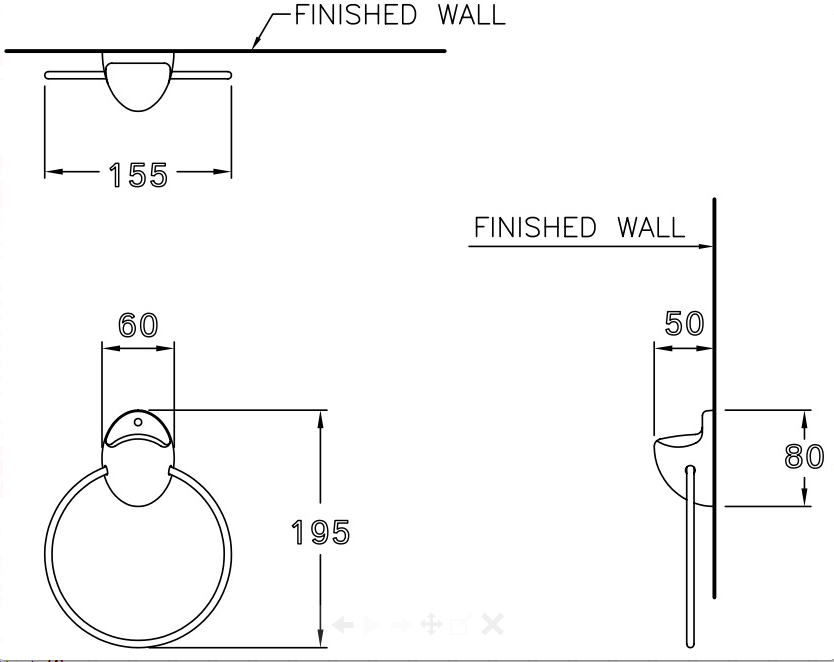 PHỤ KIỆN NHÀ TẮM COTTO - MÀU TRẮNG - C840 - Ảnh 2