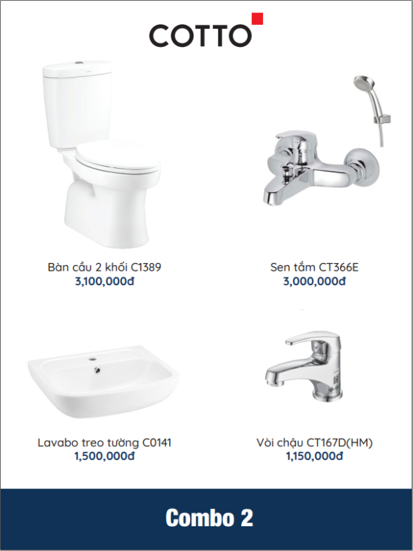 COMBO 2 COTTO: C1389 + C0141 + CT167D(HM) + CT366E