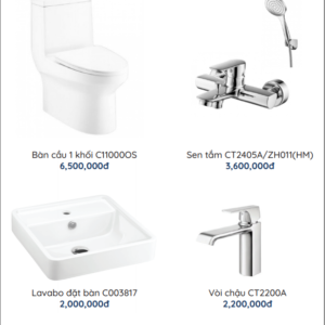 COMBO 4 COTTO: C11000OS + C003817 + CT2405A/ZH011(HM) + CT2200A