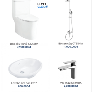 COMBO 9 COTTO: C105607 + C017 + CT5101W + CT2401A