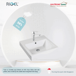 COMBO RIGEL: VÒI CHẬU R-MXB807 + LAVABO R-LV8025