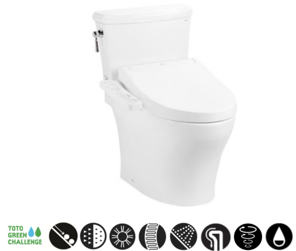 Bồn cầu TOTO hai khối, kèm nắp rửa điện tử WASHLET dòng C2 - CS986GW16