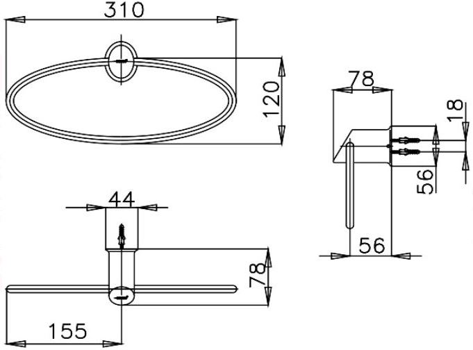 Vòng Treo Khăn COTTO - CT0014(HM) - Ảnh 2
