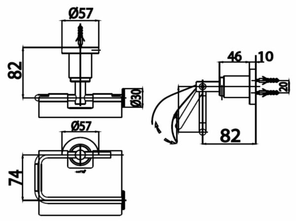 MÓC GIẤY VỆ SINH COTTO - CT0049(HM) - Ảnh 2