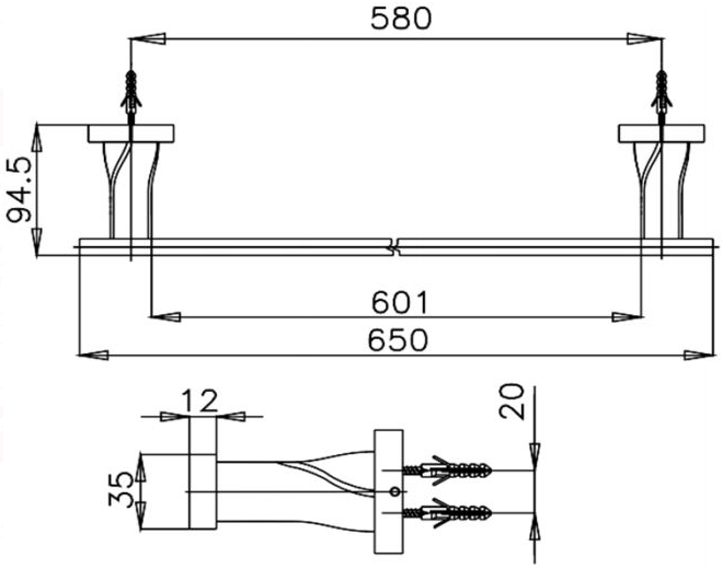 THANH TREO KHĂN 65cm - CT0063(HM) - Ảnh 2