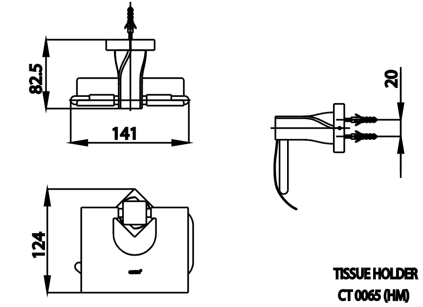 HỘP GIẤY VỆ SINH COTTO - CT0065#WH(HM) - Ảnh 2