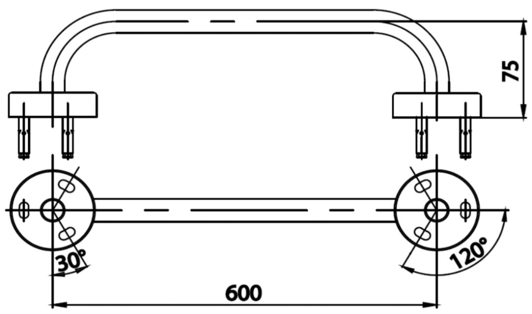 Thanh treo khăn 60CM COTTO - CT0150(HM) - Ảnh 2