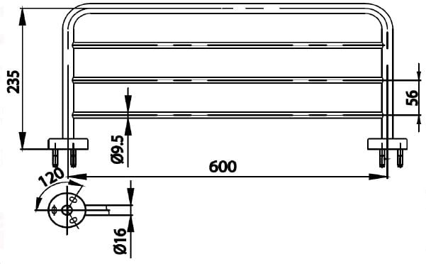 Thanh treo khăn 60CM COTTO - CT0152(HM) - Ảnh 2