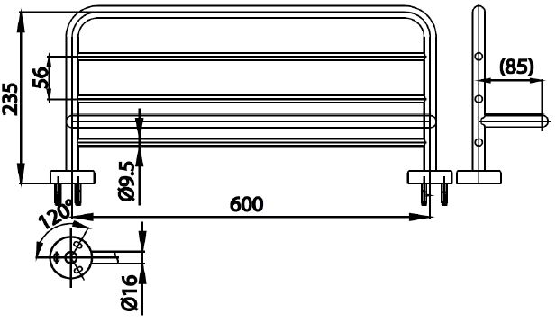 Thanh treo khăn 60CM COTTO - CT0153(HM) - Ảnh 2