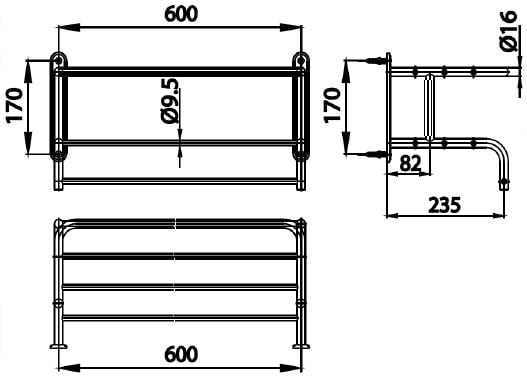 Thanh treo khăn 60CM COTTO - CT0155(HM) - Ảnh 2
