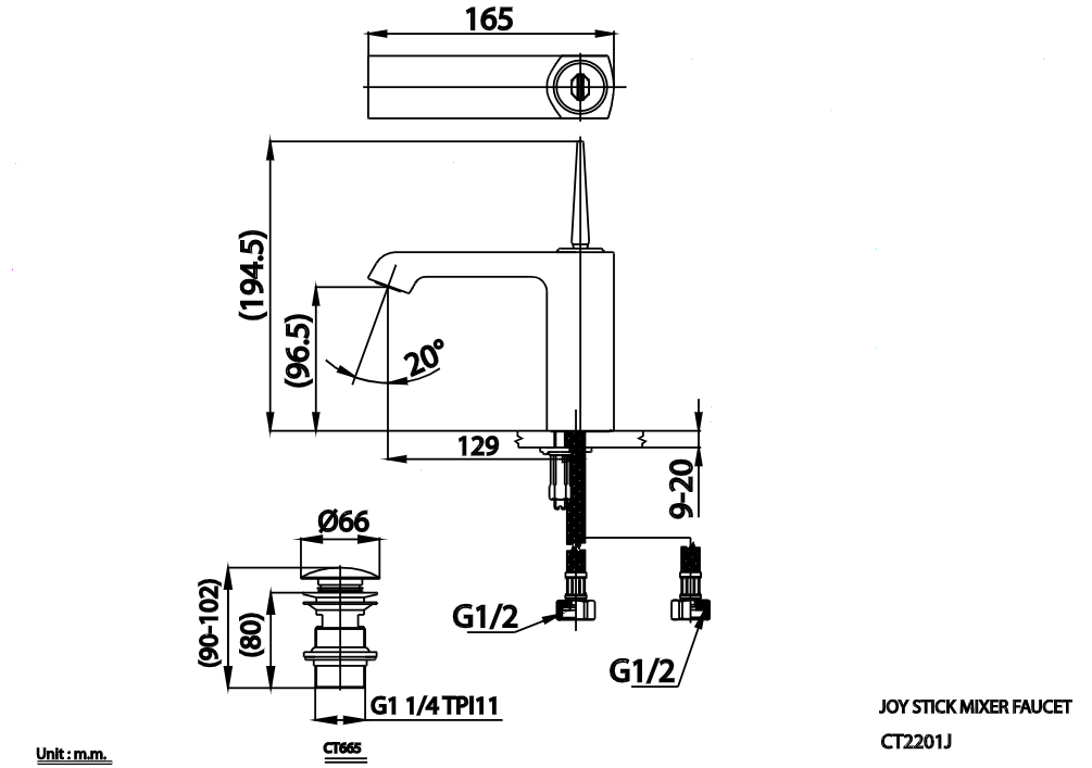 VÒI LAVABO COTTO - CT2201J - Ảnh 2