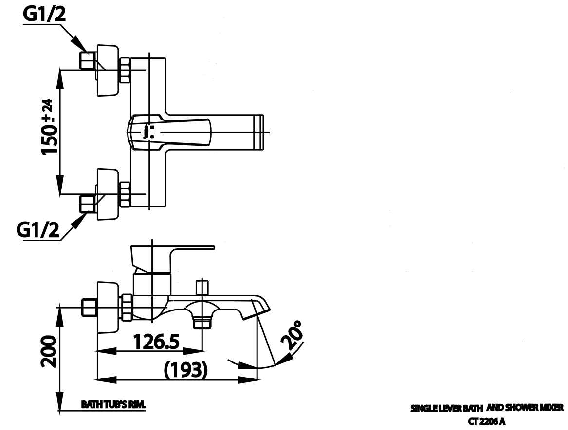 CỦ SEN COTTO NÓNG LẠNH GẮN TƯỜNG CÓ XẢ XÔ - CT2206A - Ảnh 2