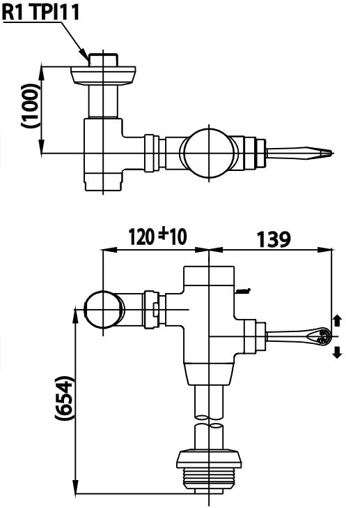 Van xả bàn cầu COTTO - CT457XNS - Ảnh 2