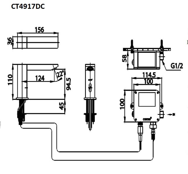 Vòi COTTO Lavabo lạnh, cảm ứng - CT4917DC - Ảnh 4