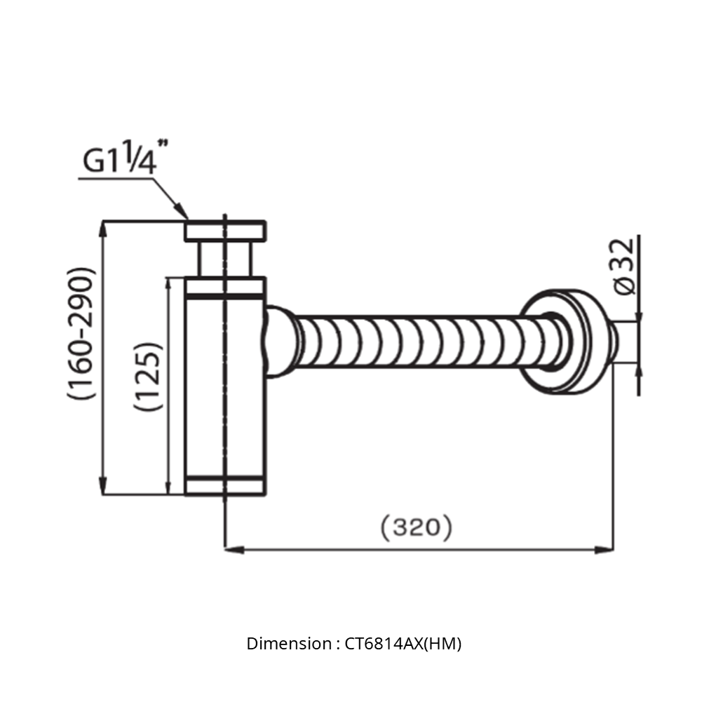 ỐNG THẢI HỖ TRỢ ĐIỀU CHỈNH COTTO CHỮ P - CT6814AX(HM) - Ảnh 3
