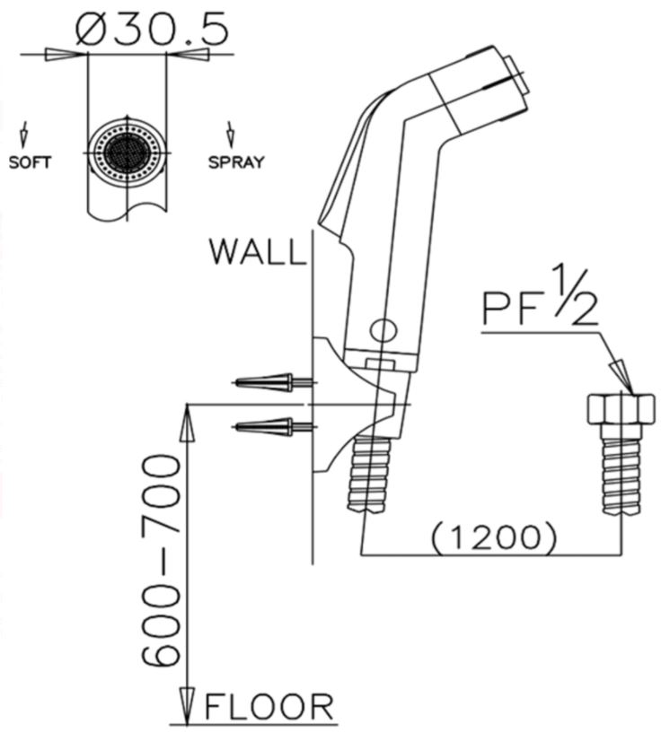 DÂY XỊT - COTTO - CT999HNK#WH(HM) - Ảnh 2