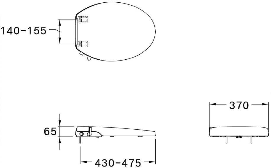 NẮP BÀN CẦU COTTO - MÀU TRẮNG - CVN92201 - Ảnh 2