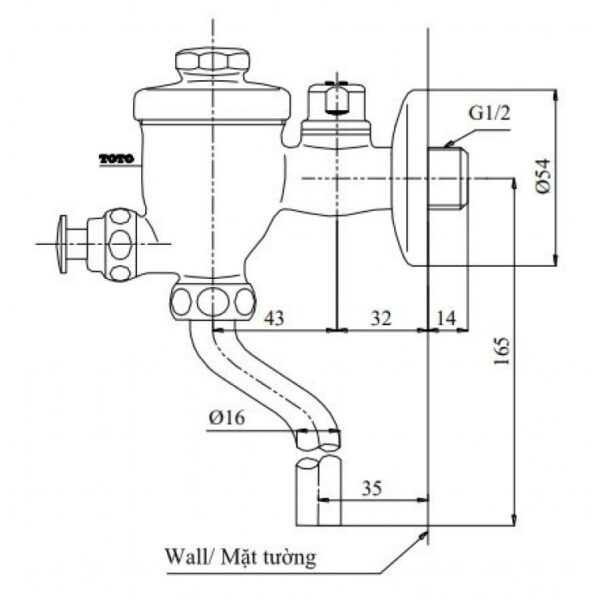 VAN XẢ NHẤN BỒN TIỂU NAM TOTO DU601SRR - Ảnh 2