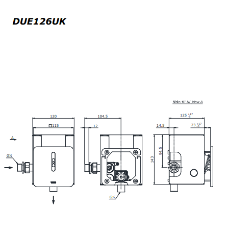 VAN CẢM ỨNG TIỂU NAM ÂM TƯỜNG TOTO DUE126UK - Ảnh 2