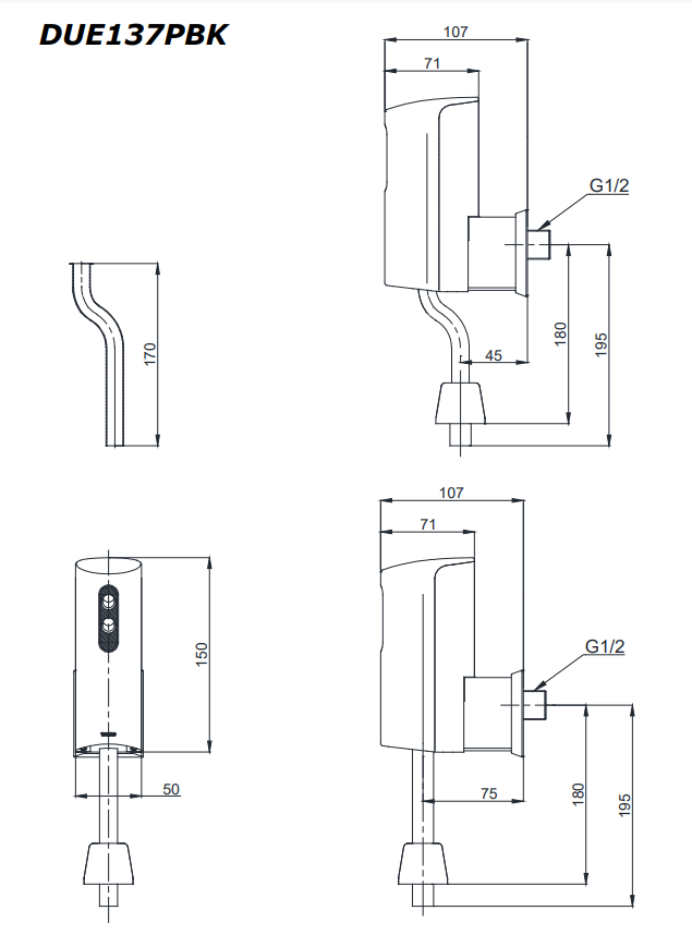 VAN XẢ TIỂU NAM DƯƠNG TƯỜNG TOTO DÙNG PIN DUE137PBK - Ảnh 2