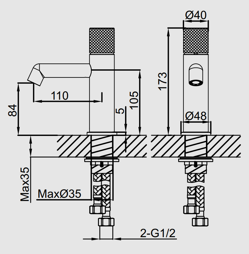 Vòi Lavabo DIVINI thân thấp đen nhám DVR-701.80101-BL - Ảnh 4