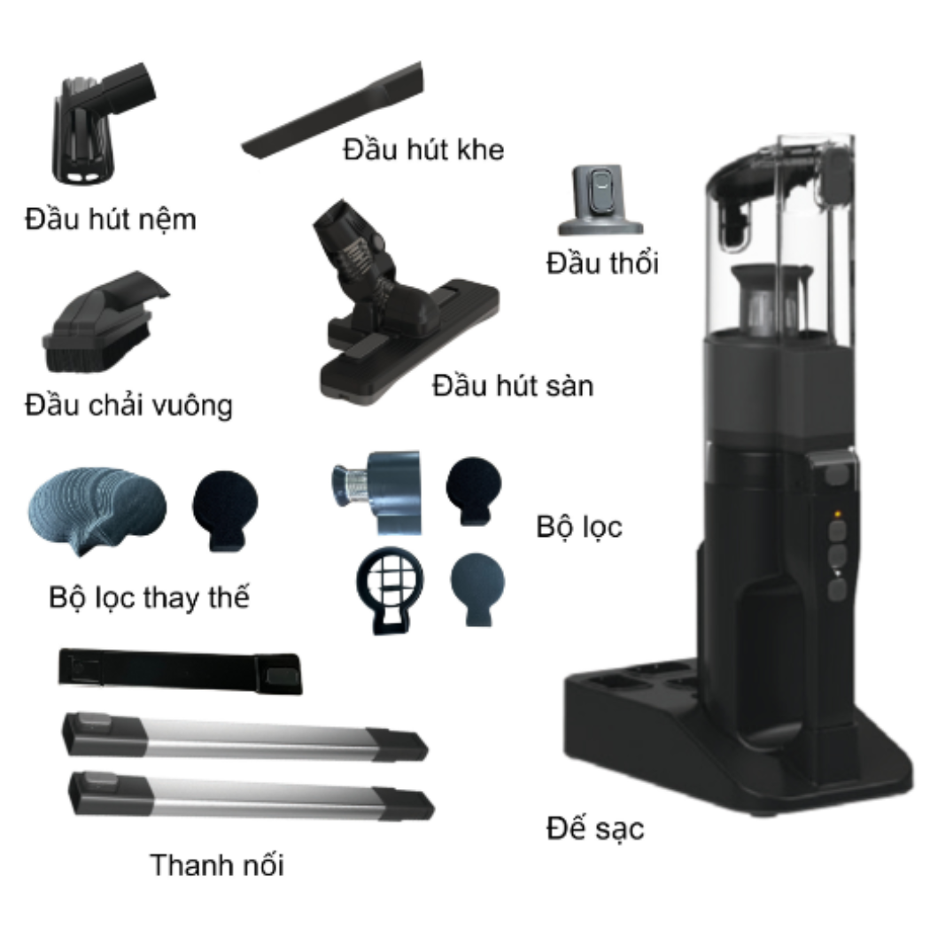 HÚT BỤI CẦM TAY KHÔNG DÂY SHIMONO SVC-EC30 - Ảnh 17