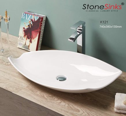 Lavabo sứ mỹ thuật K121