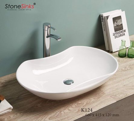 Lavabo sứ mỹ thuật K124