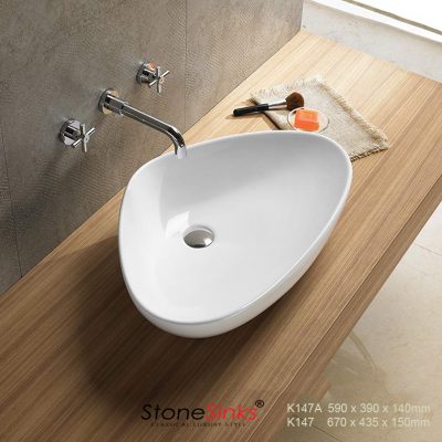 Lavabo sứ mỹ thuật K147 - Ảnh 2