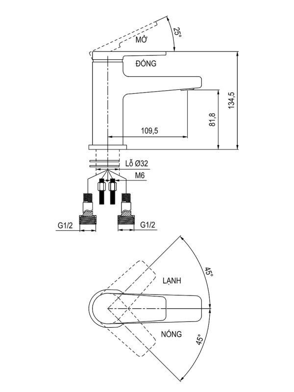 VÒI LAVABO NÓNG LẠNH LUXTA L1229 - Ảnh 2