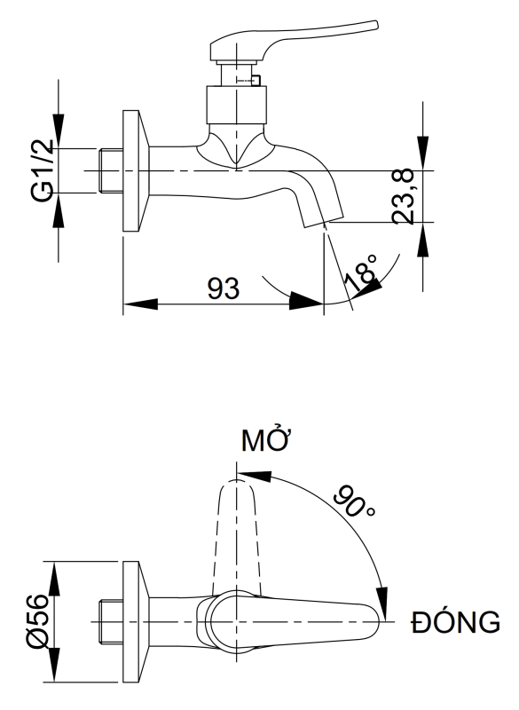 VÒI HỒ LẠNH LUXTA L4102M - Ảnh 2