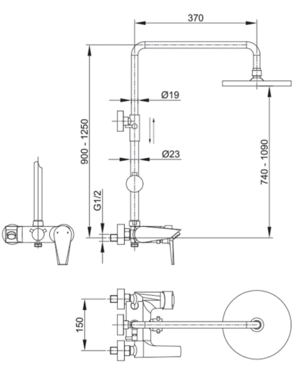 SEN TẮM ĐỨNG NÓNG LẠNH LUXTA L7214X3 - Ảnh 2