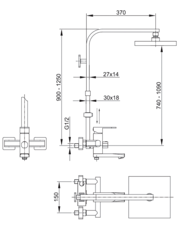 SEN TẮM ĐỨNG NÓNG LẠNH LUXTA L7216 - Ảnh 2