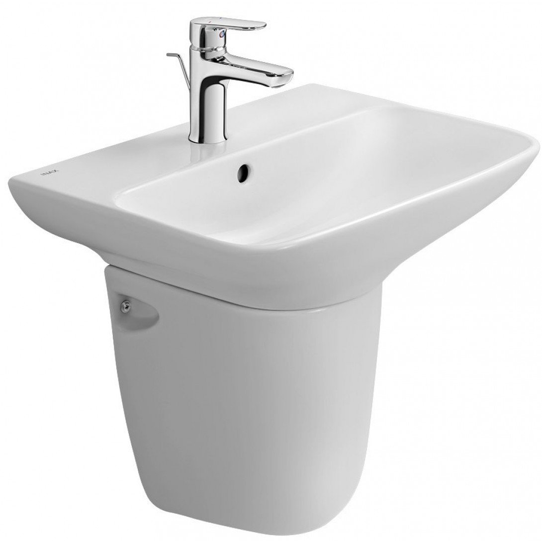 CHẬU RỬA LAVABO INAX TREO TƯỜNG CHÂN NGẮN L-289V