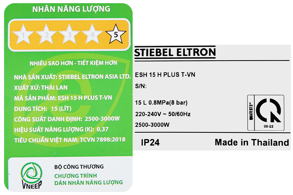 MÁY NƯỚC NÓNG GIÁN TIẾP STIEBEL ELTRON - ESH 15 H Plus T - Ảnh 8