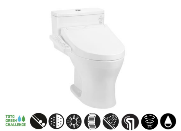 Bồn cầu TOTO một khối, kèm nắp rửa điện tử WASHLET dòng C2 - MS855DW16