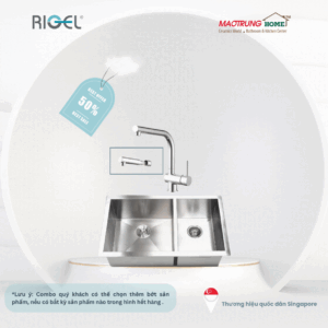 COMBO BẾP 2 RIGEL VÒI RỬA CHÉN + CHẬU RỬA CHÉN