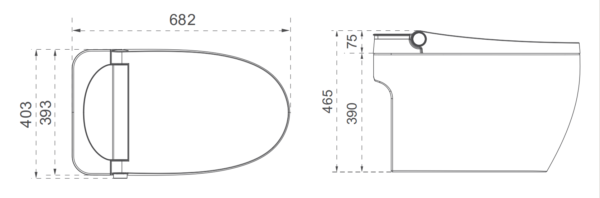 Bồn cầu thông minh, nắp tự động - RVT-66ST - Ảnh 3