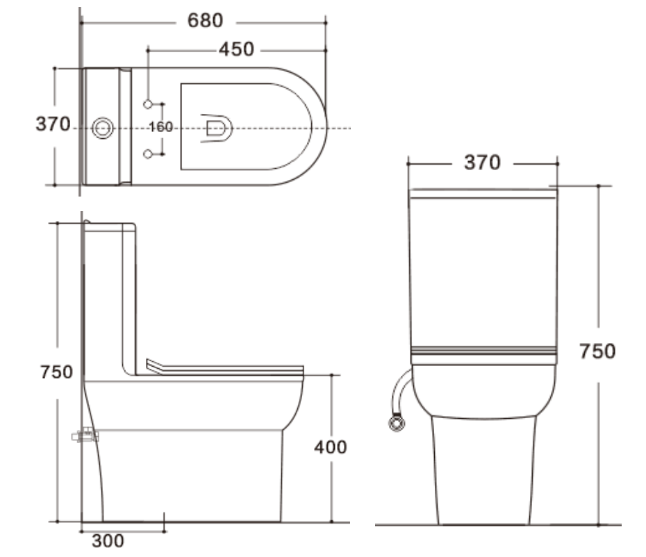 Bồn cầu 1 khối Rivington, nắp đóng êm - RVT3116 - Ảnh 2