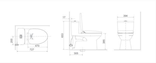 Bồn cầu 1 khối INAX AC-969VN - Ảnh 2