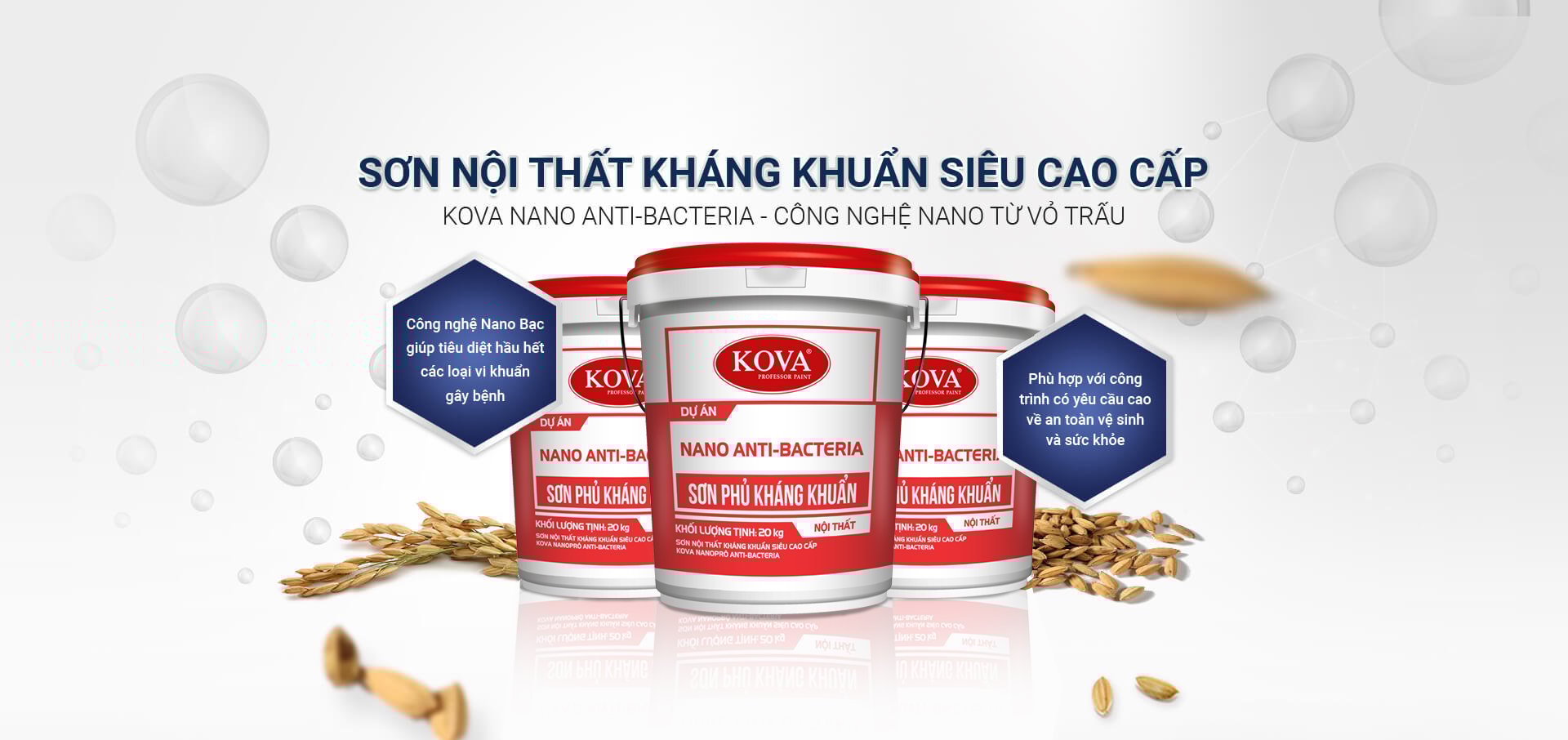 Sơn Nội Thất Kháng Khuẩn Siêu Cao Cấp KOVA NANO Anti-Bacteria - Ảnh 4