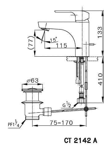 Vòi Lavabo COTTO gật gù nóng lạnh - CT2142A - Ảnh 2