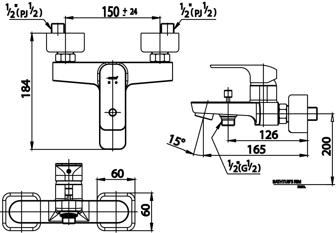 CỦ SEN TẮM COTTO NÓNG LẠNH GẮN TƯỜNG CÓ XẢ XÔ - CT2147A - Ảnh 4